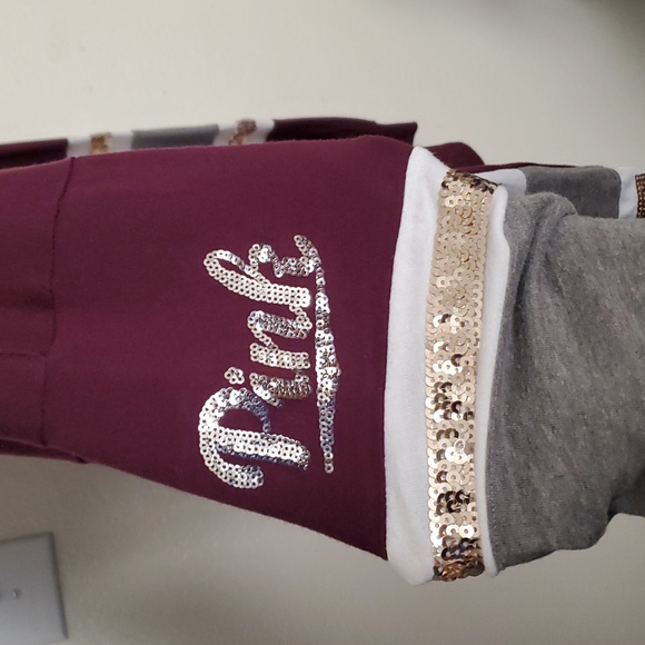 PINK over-sized Sequined Long Sleeve - Picture 5 of 6